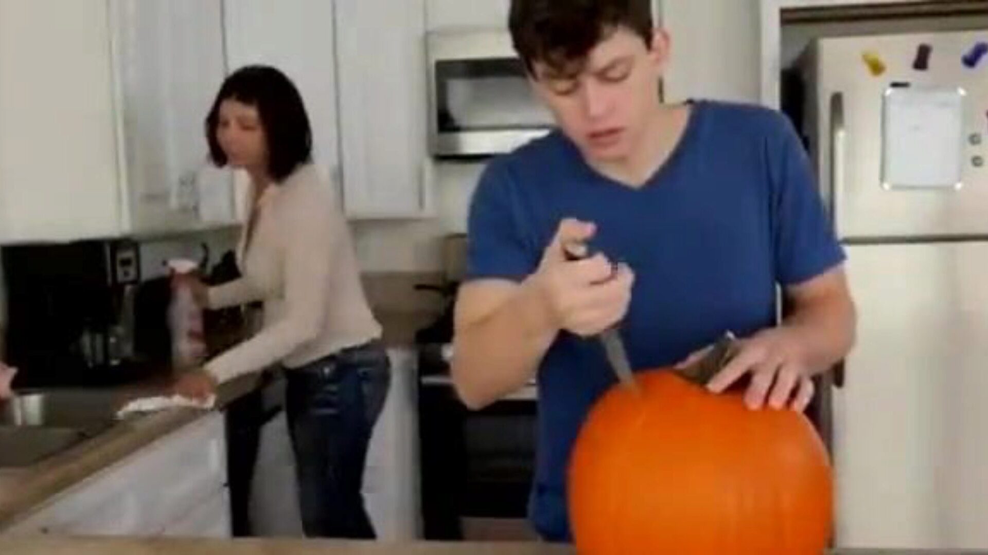 Bratty sis - stepbrother bonks sister right next to mommy Aubrey Sinclair